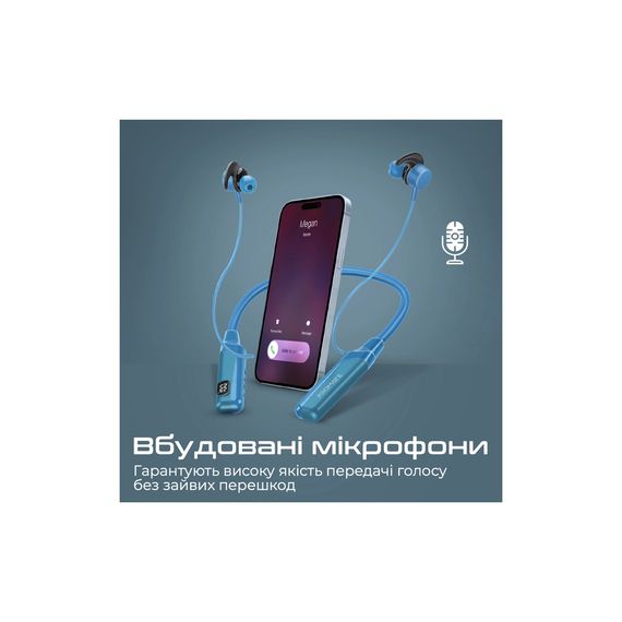 Навушники Promate Blend Blue (blend.blue) | Зображення 7