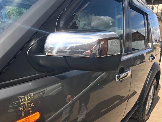 Накладки на дзеркала (2 шт, нерж) Carmos - Турецька сталь для Range Rover III L322 2002-2012 рр | Зображення 2
