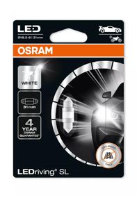 6438DWP-BLI OSRAM Лампа C5W 12V 1W SV8.5-8 (31 мм)