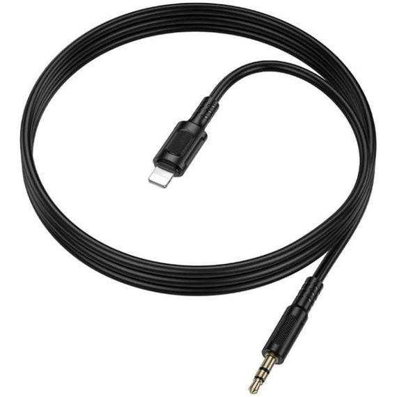 Аудіо кабель Aux Borofone BL25A Nice (Lightning to AUX 3.5mm) (1m) Black | Зображення 4