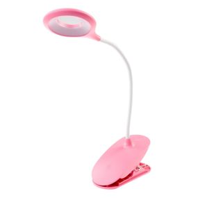 Настольная лампа на гибкой ножке на прищепке SL-80 3W PINK