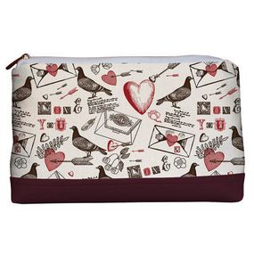 Косметичка дорожня жіноча Lovely Love you dove 26x15x8 см