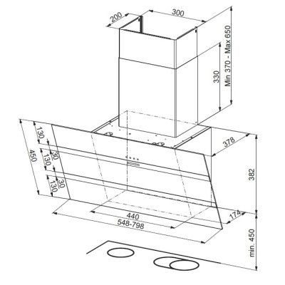 Вытяжка кухонная Faber Steelmax Ev8 Led Bk A80 (330.0538.526) | Зображення 3