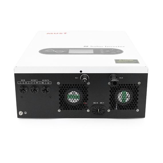 Гiбрiдне ДБЖ  MUST PV18-8048PRO II, 8000W, 48V, PV 2*4000W, ток заряда 1-120А, 160-275V, MPPT (120А, 90-430 Vdc), 425*527*145 мм | Зображення 2