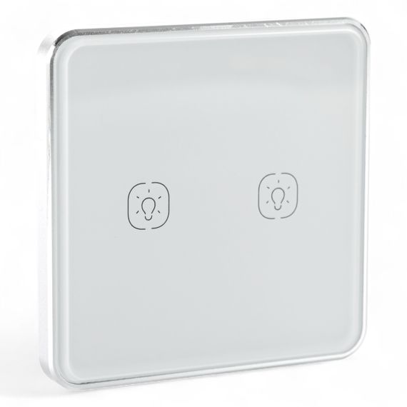 433131 Розумний сенсорний вимикач Tervix Pro Line ZigBee Touch Switch (2 клавіші), без нуля | Зображення 1