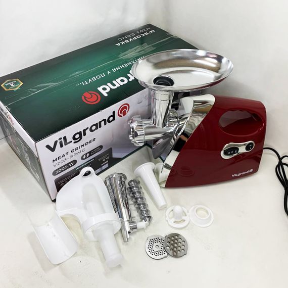 Електром'ясорубка ViLgrand V203-BRMG. Колір: червоний | Зображення 5