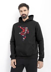 Худі чоловіче чорне з принтом "Танцюючий Санта", 3XL