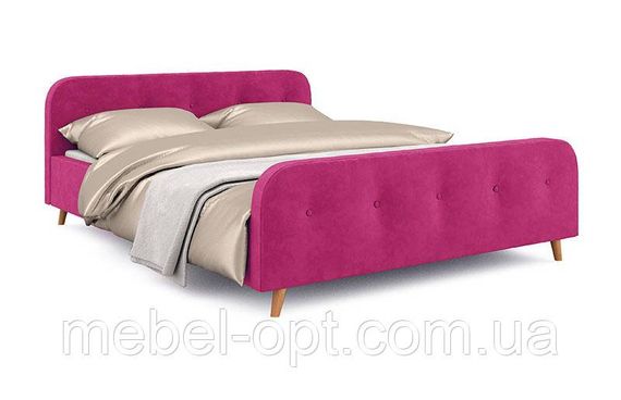 Ліжко двоспальне Skandi 160x200 см колір Синій тканина рогожка, в скандинавському стилі | Зображення 4