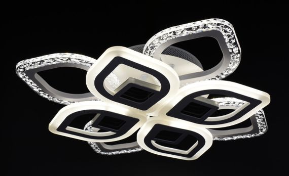 Люстра світлодіодна стельова LED світильник для квартири на стелю лед з пультом 26066 Білий 10х44х44 см. | Зображення 3