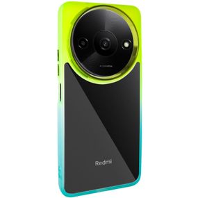 Чехол TPU+PC Fresh sip series для Xiaomi Redmi A3 Бирюзовый / Лимонный