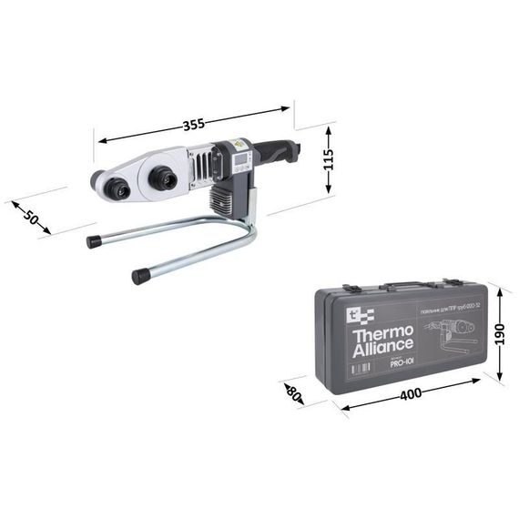 Паяльник для пластикових труб Thermo Alliance PRO-101 Ø 20-32 (автоматичний з дисплеєм, 600 W) | Зображення 1