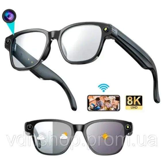 Умные фотохромные очки с камерой 8MP, видеозаписью и встроенным чатом GPT AI Smart Glasses AIMB-G1
