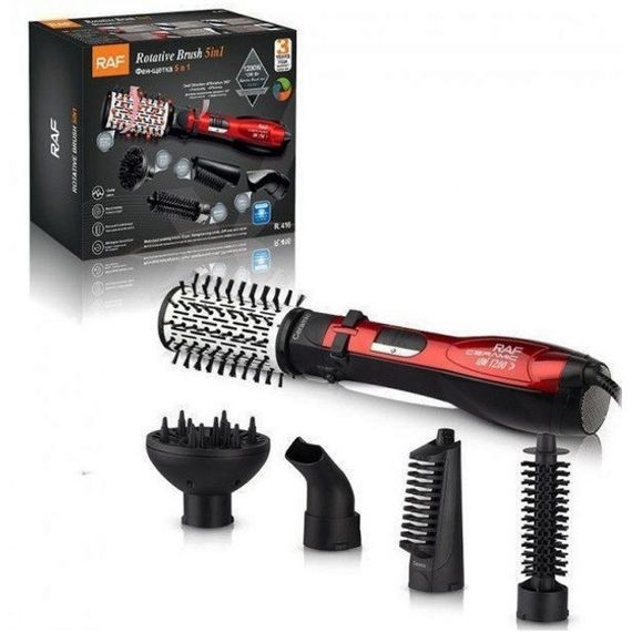 Фен стайлер RAF R.416 5в1 щітка гребінець для сушіння укладання волосся KJ-801 1200 Вт | Зображення 6