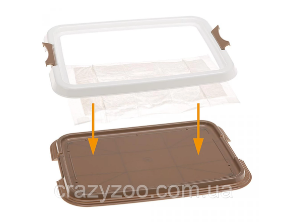 Туалет для собак Ferplast Hygienic Pad Tray Small для гігієнічних пелюшок 49x36x3 см 85346311 | Зображення 2