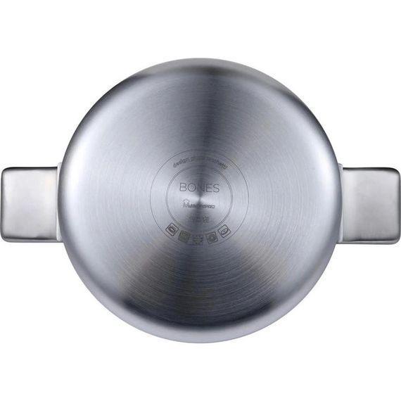 Кастрюля с крышкой MasterРro by alessi BGMP-2215 20 см 2.9 л серая | Зображення 3