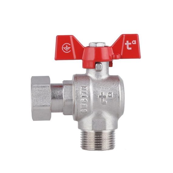 Кран кульовий з накидною гайкою Thermo Alliance Forte 1/2" ВЗ для води кутовий SF224W15 | Зображення 3