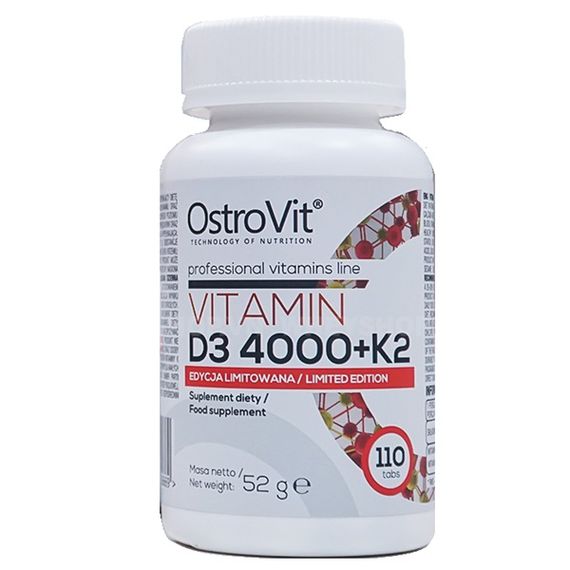 Вітамін D для спорту OstroVit Vitamin D3 4000+K2 110 Tabs