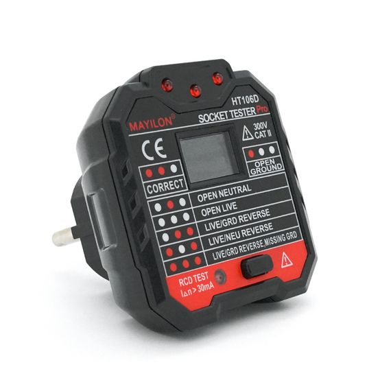Тестер розеток Mayilon HT-106D, AC: 48-250V | Зображення 2