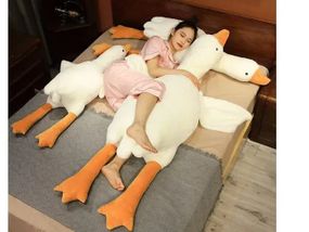 130 см Мягкая плюшевая игрушка подушка обнимашка Гусь белый
