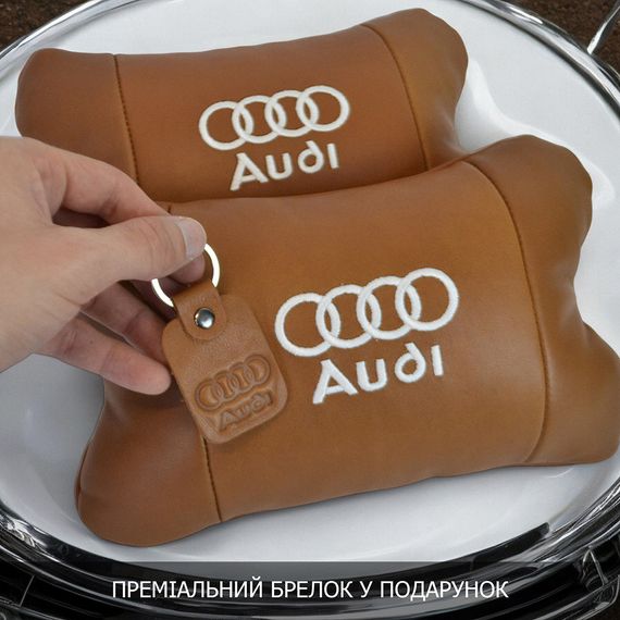 Дорожня подушка в автомобіль Audi Ауди, Підголівник для сидіння автомобіля, Автоподушки з логотипом EB-84 | Зображення 5