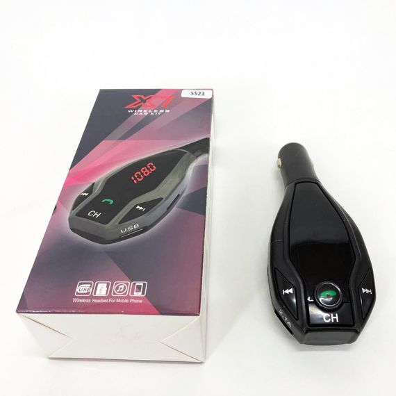 Автомобільний трансмітер FM MOD. X7 BT модулятор Bluetooth Золотий, ФМ модулятор у машину. Колір: чорний | Зображення 4