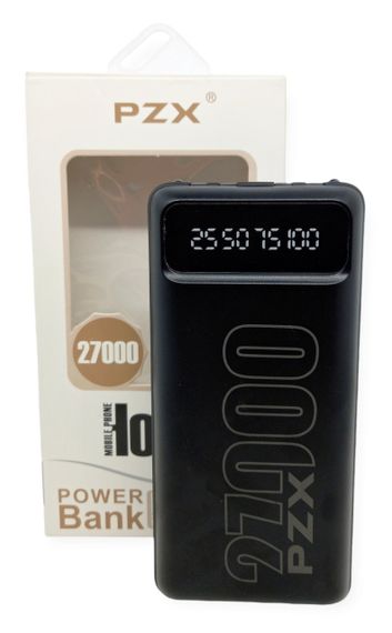 Power Bank 27000 mAh 2,1А  реальная ёмкость PZX C165 зарядка внешний аккумулятор cертифицированный павербанк