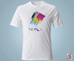 Футболка жіноча з принтом   Палітра CMYK.