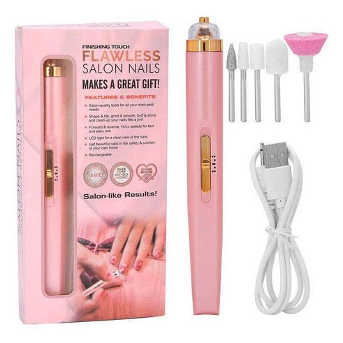 Машинка для снятия гель лака Flawless Salon Nails розовый | Фрезер для UX-882 маникюра оригинал | Зображення 4