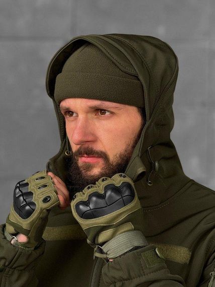 Демісезонна тактична куртка софтшел lion олива ВТ5051 | Зображення 3