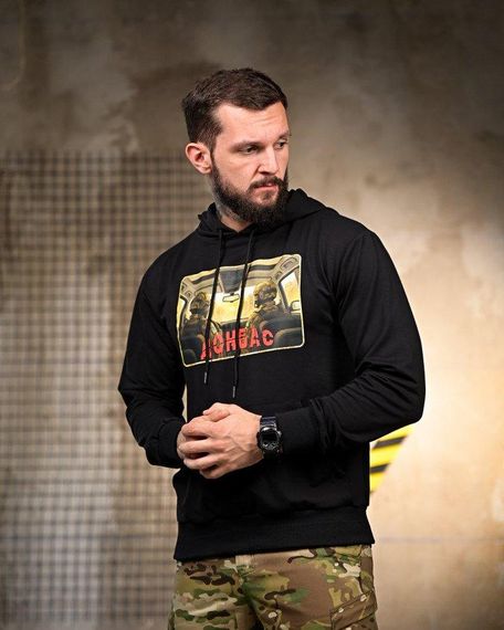 Мілітарі Худі Донбас black РП7399 | Зображення 1