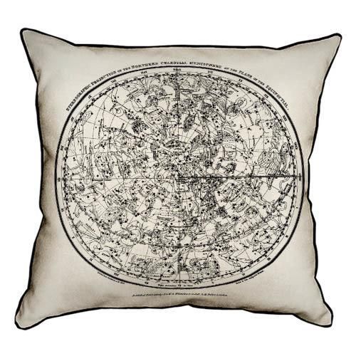 Подушка з мішковини Созвездия 45x45 см (45PHB_UNI001_WH)