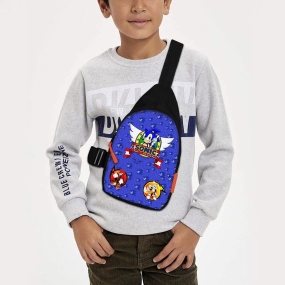 Сумка через плече дитяча Супер Сонік 29х17 см сумка слінг для хлопчика (02199)