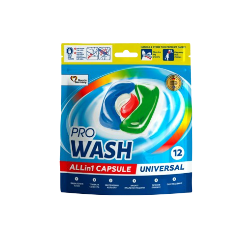Капсули для прання 12шт (дой-пак) ProWash 2К