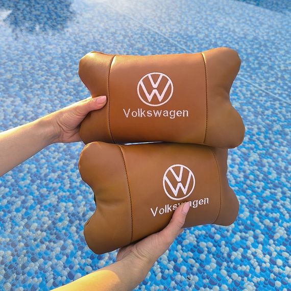 Автомобільна подушка для шиї з лого Volkswagen, Подушка підголівник з логотипом, Подушки для машини OT-20 | Зображення 4