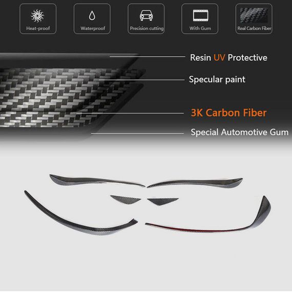 Накладки на передній бампер (для CLA45 AMG SD 2013-2016, Карбон) для Mercedes CLA C117 рр | Зображення 4