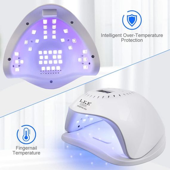 Світлодіодна УФ-лампа для нігтів 168 Вт, швидковисихна лампа для сушіння нігтів, УФ-лампа для гелевих нігтів | Зображення 1