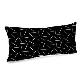 Подушка для дивану оксамитова Білі відрізки 50x24 см (52BP_JOY011)