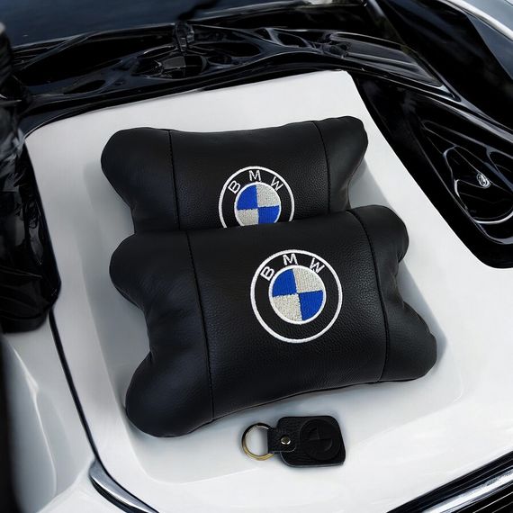 Подушка для комфорту в авто BMW, Подушка під голову для поїздок, Автоподушка подарунок JD-41 | Зображення 8