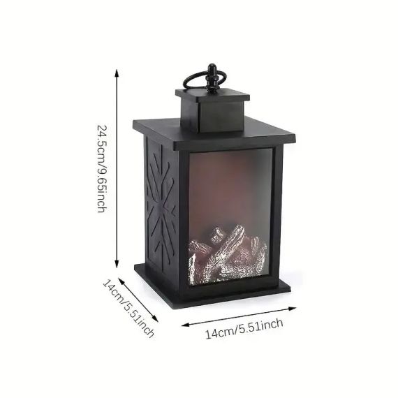 Декоративная лампа с эффектом пламени, размер 14×14×24,5 см | Зображення 3