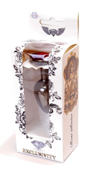 Анальний затор Boss Series - Jewellery Dark Silver PLUG Red S, BS6400028 sexstyle | Зображення 6