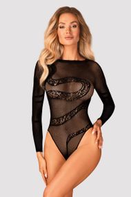 Боді Obsessive B137 Чорний S/M/L