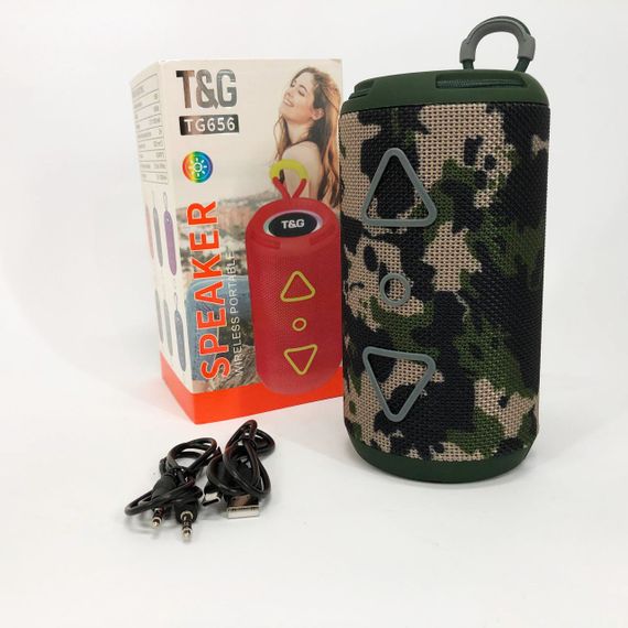 Bluetooth колонка портативная TG656 FM-радио, Громкая колонка для вечеринки. Цвет: камуфляж | Зображення 9