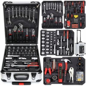 Професійний набір інструментів Tools Set KRAFFTEC у валізі з тріскачкою із 408 предметів JO-51