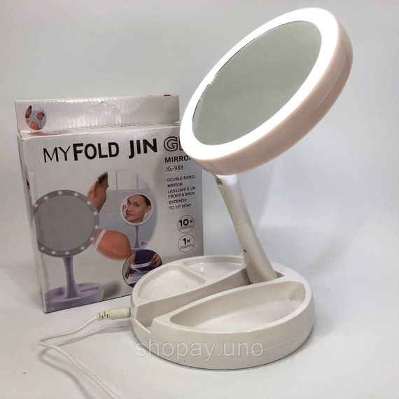 Зеркало для макияжа с сенсором My Fold Away Mirror, Зеркало для макияжа с подсветкой 360 градусов CE-24 | Зображення 1