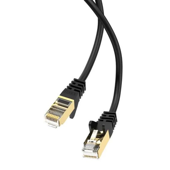Мережевий інтернет кабель для роутера Kakusiga KSC-744 CAT6 High-Speed 1Gbts LAN RJ45 3м - Black | Зображення 2