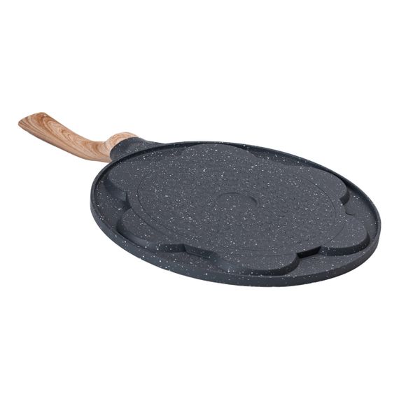 Сковорода з антипригарним покриттям 26 см для млинців, яєць та оладок, 7-секційна кругла сіра HP-39-582-C | Зображення 2