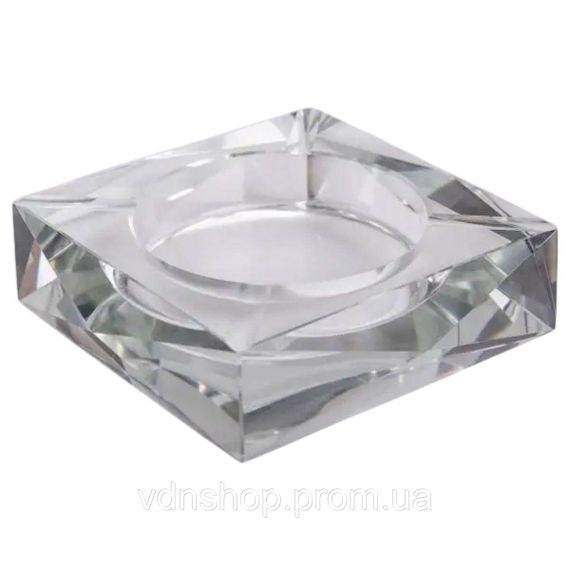 Стеклянная пепельница для сигарет 13х13х4 см пепельница квадратная настольная HP-4-132 | Зображення 1