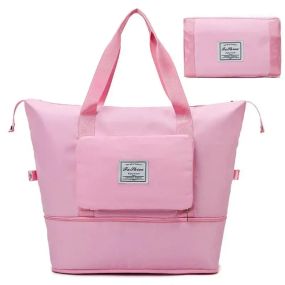 Запасная складная дорожная сумка  Travel Bags  для Чемодана розовая
