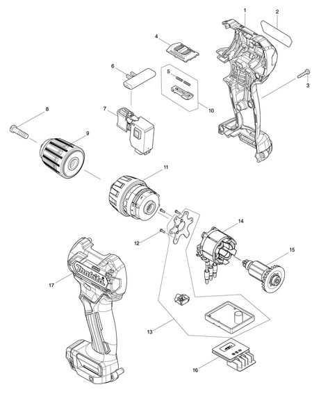 Шурупокрут акумуляторний Makita DF332DZ (35 Нм, 0.8-10 мм, BL, CXT, без акумуляторів та зарядного пристрою) | Зображення 6