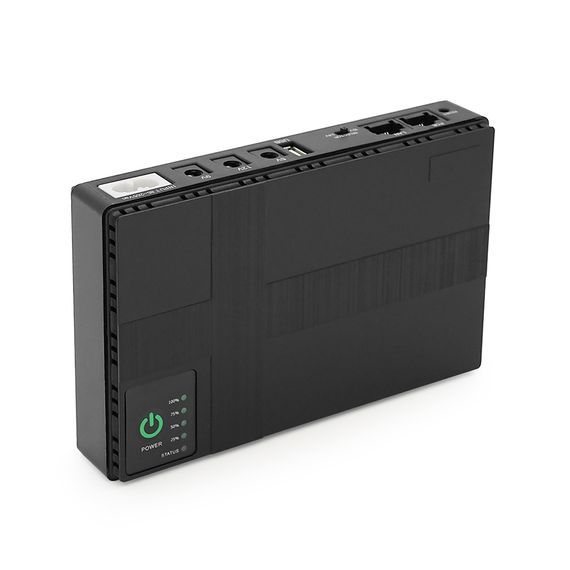 UPS-18W для роутерів/комутаторів/PON/POE-430, 5//9/12V, 1/2A, Li-ion 8800MAh, Black, BOX